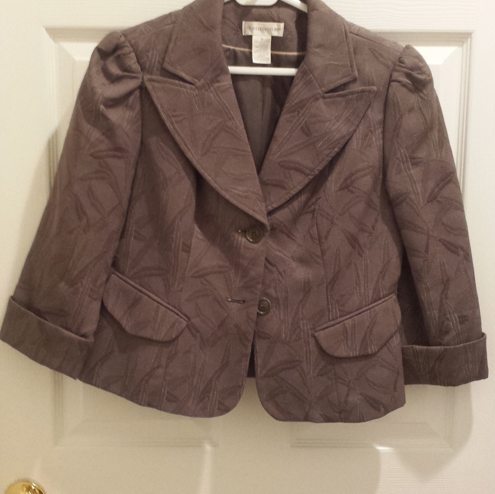 Olive Green Jacket with 3/4 sleeves